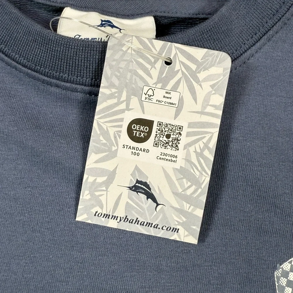 NWT TOMMY BAHAMA Boys Sweatshirt France Racing Graphic Size S 5/6 Preppy NEW‎